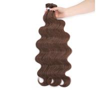 Human Hair Bundles Body Wave Bundles Brazilian Hair Weaving Soft Natural Synthetic Hair Extensions Colorful Body Wave Thick Hair Hair Extension(COFFEE BROWN_26INCHES)