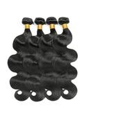 Human Hair Bundles Brazilian Body Wave Bundles Human Hair Extensions 1/3/4 PC Human Hair Bundles Body Weave Natural/Jet Black 8-32 Inch Hair Extension(Natural Color,12 12 12)