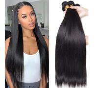 Human Hair Bundles Mayfair Straight Human Hair Bundles 1/3/4 Pieces Natural Black Cheap Human Hair Extensions 8-30 Inch Vendors Wholesale Hair Hair Weave Bundles(24inches)