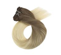 Human Hair Bundles Ombre Sew In Extensions Remy Hair Natural Straight 100G Hair For Women Real Human Hair Easy To Use(24 Inches,BA8-60)