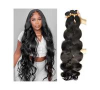 Human Hair Bundles Raw Indian Body Wave Human Hair Bundles Remy Hair Weave Extensions 1/3/4 Bundles Hair Extension(24inches 1pc)