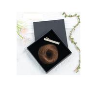 Human Hair Buns Chignon Messy Bun Hair Pieces Donut Chignon with Elastic Rubber Band Ponytail Scrunchy Hairpiece for Women Elegant or Chic Look(Dark Brown)