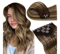 Human Hair Clip in Extensions Balayage,Gentle on Natural Hair