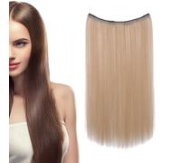 Human Hair Clip in Extensions | Natural Hairpieces for Women - Long Straight Natural Hairpieces 20 Inch for Women, Stylish Invisible Wig