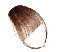 Human Hair Clip On Bangs - Natural Fringe Hair Extension with Temples | Lightweight Real Forehead Bang Piece for Women, Easy Clip Attachment for Daily Styling, Stage Performance, Travel, Photo Se