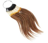 Human Hair Color Sample Ring 30pcs for Salon Colour Testing | Real Hair Swatch Set, Portable Storage Ring, Clients and Trainees, Practice Dye Techniques