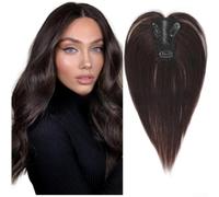 Human Hair Extension Piece 25cm Natural Black Blend(Dark Brown)