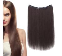 Human Hair Extensions Clip INS - Straight Real Human Hair | Stylish Invisible Wig for Performance, 20 Inch Long, Straight Hairpieces, Extension Clip in Double Real Re