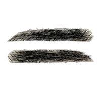 Human Hair False Eyebrows, Real Hair, Black, 1 Pair, Hand-Tied 3D Natural Look Prosthetic Brows, For Women Men Cosplay, Invisible Daily Makeup Accessory