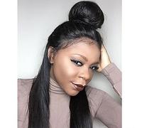 Human Hair Lace Wig Brazilian Human Hair Glueless Lace Front 130% Density With Baby Hair Straight Wig Natural Black Short Medium Long