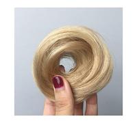Human Hair Messy Buns 1/2PCS Band Ponytail Scrunchy Hairpiece for Women Human Hair Buns Chignon Messy Bun Hair Pieces Donut Chignon with Elastic Rubber Bun Hair Piece (Size : 1 Piece, Color : 24 Dar