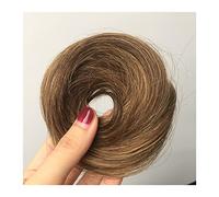 Human Hair Messy Buns 1/2PCS Band Ponytail Scrunchy Hairpiece for Women Human Hair Buns Chignon Messy Bun Hair Pieces Donut Chignon with Elastic Rubber Bun Hair Piece (Size : 2 Piece, Color : P4-27