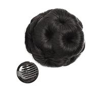 Human Hair Messy Buns Hair Chignon Pony Tail Bun Artificial Synthetic Tress Claw In Ponytail Hair Extension Women's Hairpiece Ponytails Curly Scrunchy Chignon Bun Hair Piece(NF111-2)
