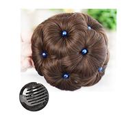 Human Hair Messy Buns Hair Chignon Pony Tail Bun Artificial Synthetic Tress Claw In Ponytail Hair Extension Women's Hairpiece Ponytails Curly Scrunchy Chignon Bun Hair Piece(ZZ618-2-30-L)