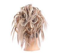 Human Hair Messy Buns Hairpiece Heat Resistant For Women Synthetic Hair Bun Scrunchie Extension Messy Chignon Short Straight With Elastic Hair Bands Bun Hair Piece(12H613)