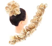 Human Hair Messy Buns Messy Bun Hair Piece Extensions Tousled Updo Fluffy Hair Ponytail DIY Wrap Around Bun Hair Scrunchie Wavy Donut Chignons for Women Kids Bun Hair Piece(M333-105)