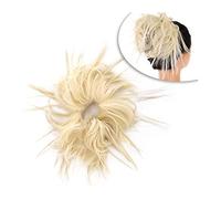 Human Hair Messy Buns Messy Bun Hair Piece Hair Extension with Elastic Rubber Band Synthetic Tousled Updo Wavy Bun Chignons Hairpiece Ponytail Extensions for Women Bun Hair Piece(#10)