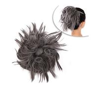 Human Hair Messy Buns Messy Bun Hair Piece Hair Extension with Elastic Rubber Band Synthetic Tousled Updo Wavy Bun Chignons Hairpiece Ponytail Extensions for Women Bun Hair Piece(0029)