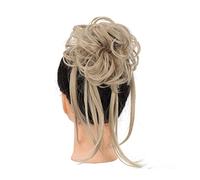 Human Hair Messy Buns Messy Bun Hair Piece Synthetic Tousled Updo Hair Buns Extension Elastic Hair Band Hair Pieces Curly Wave Hair Bun Scrunchie for Women Bun Hair Piece(205-107)
