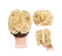 Human Hair Messy Buns Messy Bun Hair Piece Tousled Updo Hairpiece Wavy Curly Scrunchies Clip in Claw Hair Bun Synthetic Claw Clip Chignon Hair Extensions for Women Bun Hair Piece(AM10-102)