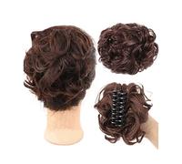 Human Hair Messy Buns Messy Bun Hair Piece Tousled Updo Hairpiece Wavy Curly Scrunchies Clip in Claw Hair Bun Synthetic Claw Clip Chignon Hair Extensions for Women Bun Hair Piece(AM10-2-33)