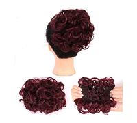 Human Hair Messy Buns Messy Curly Hair Bun Extensions Updo Hairpiece Chignons Easy Stretch Hair Combs Clip in Ponytail Extensions for Women Bun Hair Piece(Q8-99J)