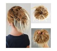 Human Hair Messy Buns Messy Hair Bun Hairpiece Tousled for Women Hair， Extension Ponytail Scrunchies with Elastic Rubber，Band Synthetic Ponytail Hairpiece Bun Hair Piece(Color:27H613#)