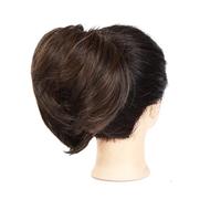 Human Hair Messy Buns Messy Hair Bun Ponytail Extension, Straight Synthetic Hairpiece Short Ponytail Bun Extensions Hair Accessories Elastic Scrunchie for Women Bun Hair Piece(WF-51)