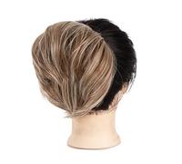 Human Hair Messy Buns Messy Hair Bun Ponytail Extension, Straight Synthetic Hairpiece Short Ponytail Bun Extensions Hair Accessories Elastic Scrunchie for Women Bun Hair Piece(WF-49)