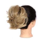 Human Hair Messy Buns Messy Hair Bun Ponytail Extension, Straight Synthetic Hairpiece Short Ponytail Bun Extensions Hair Accessories Elastic Scrunchie for Women Bun Hair Piece(F6-204)
