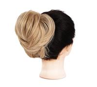 Human Hair Messy Buns Messy Hair Bun Ponytail Extension, Straight Synthetic Hairpiece Short Ponytail Bun Extensions Hair Accessories Elastic Scrunchie for Women Bun Hair Piece(WF-48)