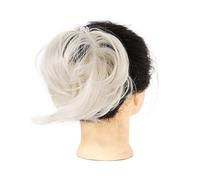 Human Hair Messy Buns Messy Hair Bun Ponytail Extension, Straight Synthetic Hairpiece Short Ponytail Bun Extensions Hair Accessories Elastic Scrunchie for Women Bun Hair Piece(WF-50)