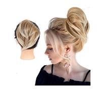 Human Hair Messy Buns Ponytail Extension Elastic Band Hair Bun Scrunchy for Women Girls Messy Bun Hair Piece Fake Bun Scrunchies Synthetic Short Straight Donut Chignon Bun Hair Piece (Color : 27T613