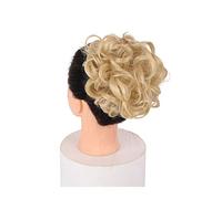 Human Hair Messy Buns Short Messy Curly Dish Hair Bun Extension Synthetic Updo Hairpieces Hair Combs Clip in Ponytail Scrunchie Chignon Tray Ponytail Hair Piece for Women Bun Hair Piece(009)