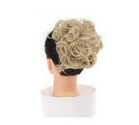 Human Hair Messy Buns Short Messy Curly Dish Hair Bun Extension Synthetic Updo Hairpieces Hair Combs Clip in Ponytail Scrunchie Chignon Tray Ponytail Hair Piece for Women Bun Hair Piece(T1B/Burgundy)