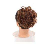 Human Hair Messy Buns Short Messy Curly Dish Hair Bun Extension Synthetic Updo Hairpieces Hair Combs Clip in Ponytail Scrunchie Chignon Tray Ponytail Hair Piece for Women Bun Hair Piece(T1B/27)