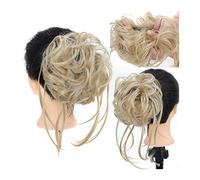 Human Hair Messy Buns Super Long Tousled Hair Messy Hair Bun Hair Pieces, Bun Scrunchies Extension Synthetic Curly Chignon Ponytail with Elastic Hair Band Bun Hair Piece(107#)