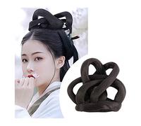 XUJUAN-0227 Human Hair Messy Buns Synthetic Chinese Ancient Wig Hanfu Headdress Hair Bun Elegant Retro Headwear Ancient Chinese Women Cosplay Wigs Accessories Bun Hair Piece(VM24)