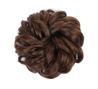 Human Hair Messy Buns Synthetic Curly Donut Chignon Hairpieces Elastic Hair Band Updo Chignon Fluffy Messy Scrunchies Hair Bun Ponytail Hair Extensions for Women Girls Kids(1/2Pcs) Bun Hair Piece(2 pc