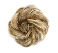 Human Hair Messy Buns Synthetic Curly Donut Chignon Hairpieces Elastic Hair Band Updo Chignon Fluffy Messy Scrunchies Hair Bun Ponytail Hair Extensions for Women Girls Kids(1/2Pcs) Bun Hair Piece(1 PC