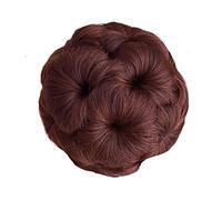 Human Hair Messy Buns Synthetic Hair Bun Chignon Ponytail Extension Nine flowers Tress Clip In Ponytail Hair Hairpiece Curly Chignon Women's Hairpiece Bun Hair Piece(NF111-2-33)