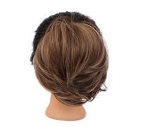 Human Hair Messy Buns Synthetic Hair Bun Ponytail Extension, Straight Hairpiece Fully Short Ponytail Bun Extensions Hair Accessories Elastic Easy Scrunchie for Women Bun Hair Piece(18T10)