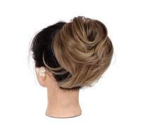 Human Hair Messy Buns Synthetic Hair Bun Ponytail Extension, Straight Hairpiece Fully Short Ponytail Bun Extensions Hair Accessories Elastic Easy Scrunchie for Women Bun Hair Piece(12H24)