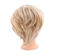 Human Hair Messy Buns Synthetic Hair Bun Ponytail Extension, Straight Hairpiece Fully Short Ponytail Bun Extensions Hair Accessories Elastic Easy Scrunchie for Women Bun Hair Piece(18H613)