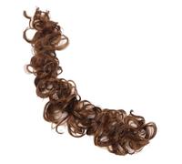 Human Hair Messy Buns Synthetic Messy Scrunchies Elastic Hair Band Women's Wavy Hair Buns Long Wrap DIY Chignon Hairpiece Bendable Ponytails Hair Extensions for Women Bun Hair Piece(001)