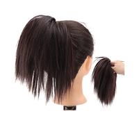 Human Hair Messy Buns Synthetic Straight Hairpiece Fully Short Ponytail Bun Extensions Hair,Hair Bun Ponytail Extension,Accessories with Elastic Band Easy Scrunchie for Women Bun Hair Piece ( Color :