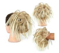 Human Hair Messy Buns Thick Messy Bun Hairpiece Synthetic Curly Wavy Scrunchies Ponytail Hair Piece with Elastic Rubber Band Hair Extensions for Women Girls Bun Hair Piece(Q17 16H613)