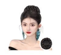 Human Hair Messy Buns Wig Clamping Clip Princess Head Hanfu Ancient Chinese Style Wig Hair Pan Hair Knot Wig Bag Bun Hair Piece