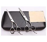 Human Hair Salon Scissors Cutting + Thinning Scissors Styling Tool (Grey) (Color: Violet) (Chocolate)