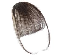 Human Hair - Soft Hair Extension, Comfortable Air Bangs French, Fake Bangs Fringe | Shiny Clip On Bang Human Hair, Stylish Fringe Hairpieces, Human Hair Wig, Hair Remy Toppers For Women Men Adults